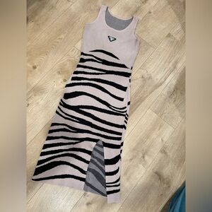 Prada Zebra Print Dress - Black and Cream size 10